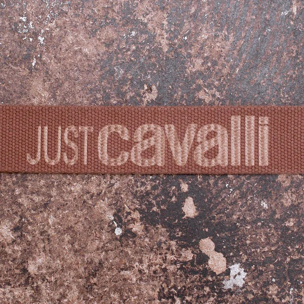 Leather & Canvas Belt With Repeating Logo