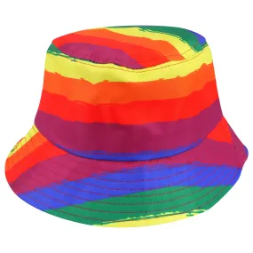 LGBTQ  Rainbow Pride Bucket Hat With Stripes