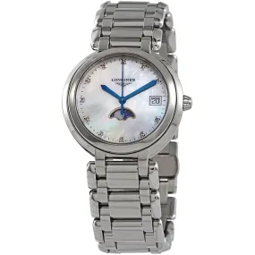 Longines PrimaLuna Moonphase Mother of Pearl Diamond Dial Ladies Watch L8.116.4.87.6
