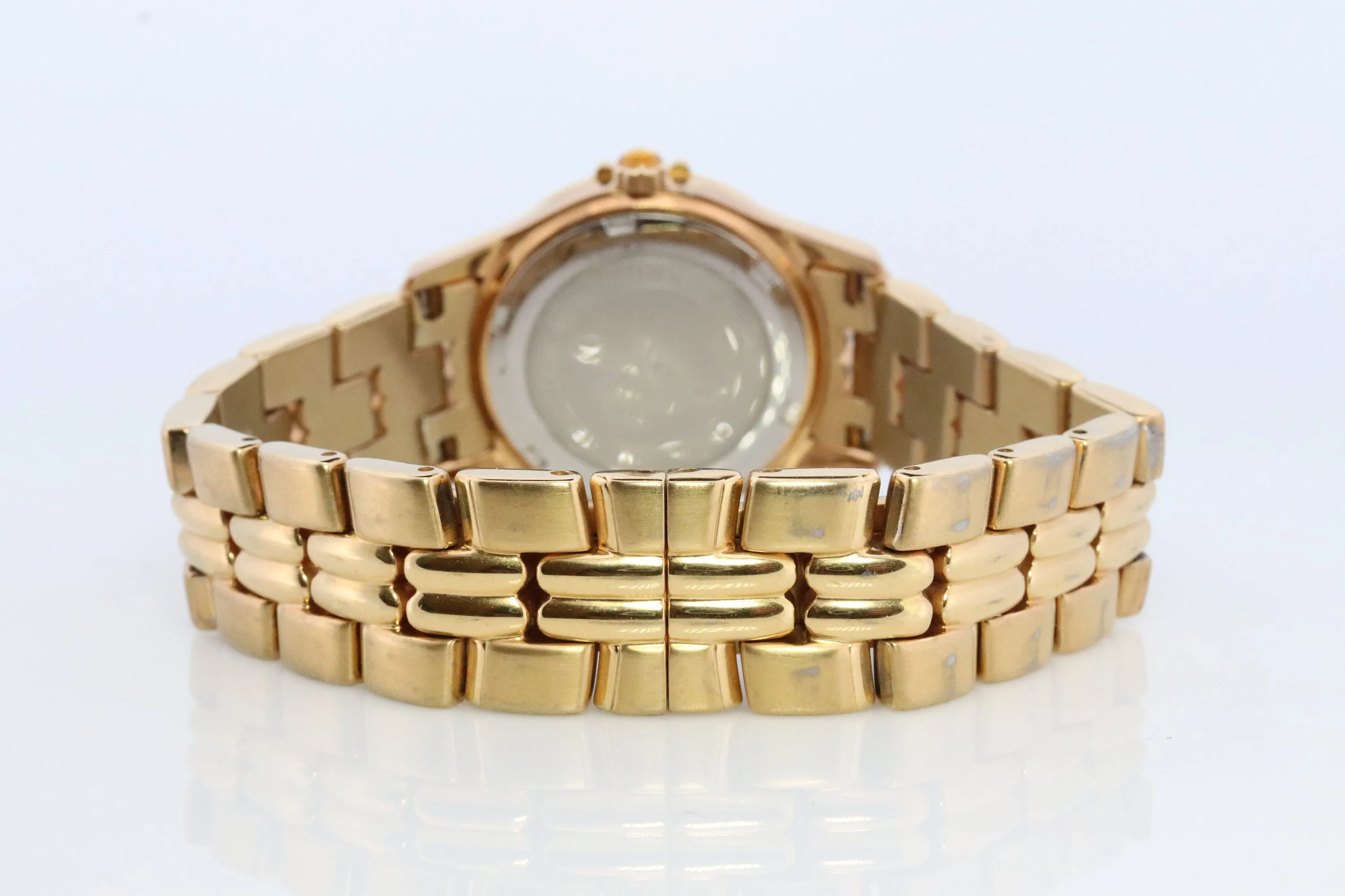 Lucien Piccard  watch Ladies. Stainless Steel Gold Tone with Sapphires and MOP Face. Women's Lucien Piccard watch.