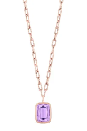 Manhattan Amethyst Pendant Necklace