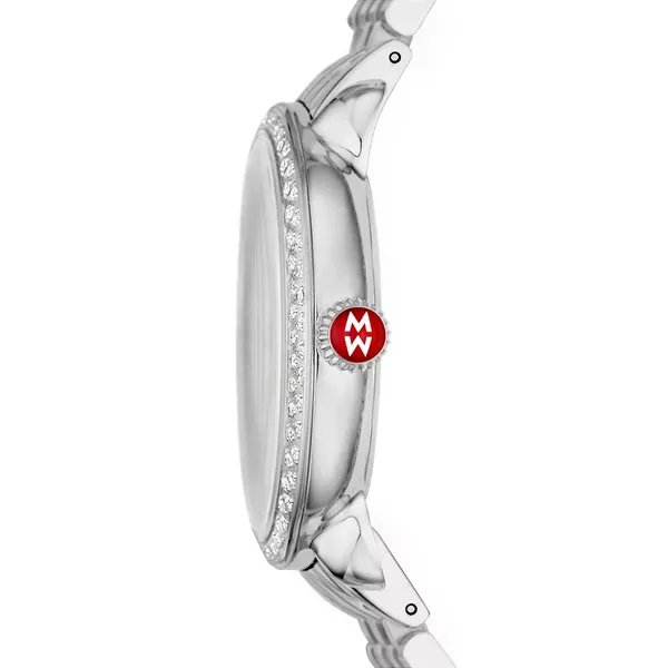 Michele Serein Mid Stainless Steel Diamond Watch