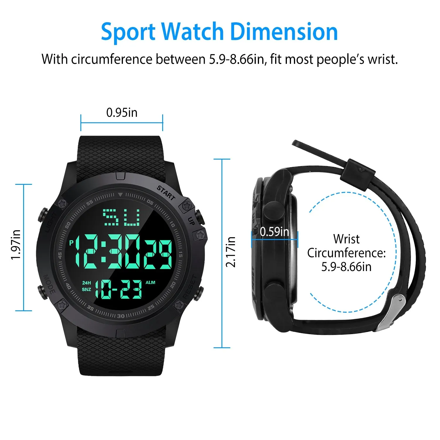 Military Wrist Watch with LED Backlight