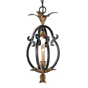 Montparnasse 9 in. Pendant Light Black & Gold Finish