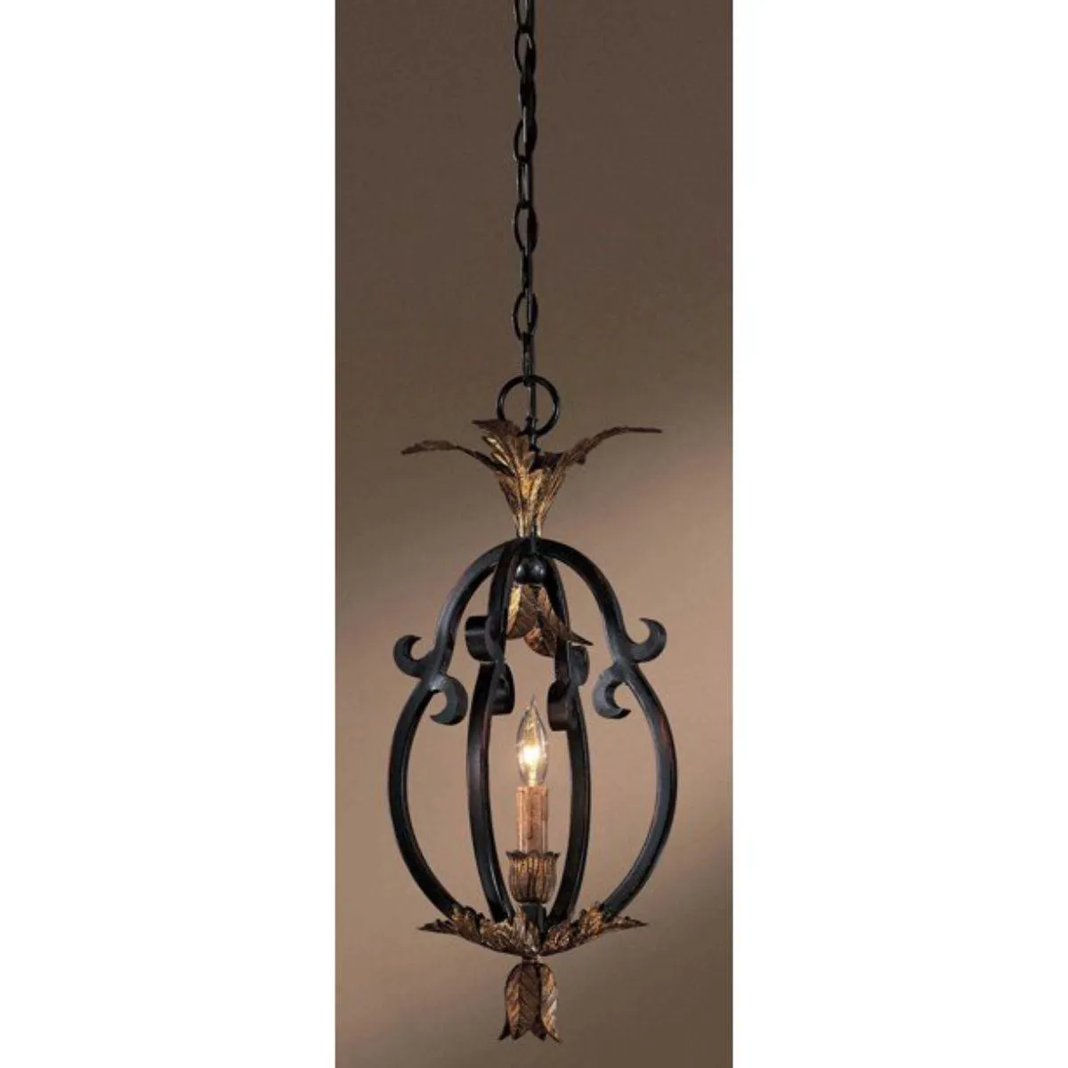Montparnasse 9 in. Pendant Light Black & Gold Finish