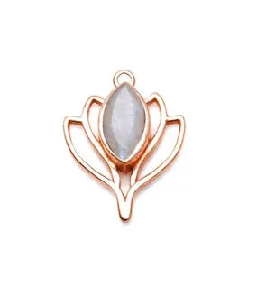 Moonstone Lotus Necklace