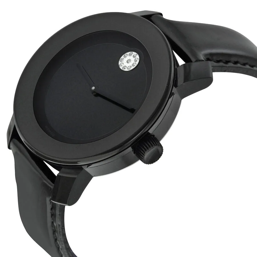 Movado Bold 36mm Black Leather Midsize Watch 3600353