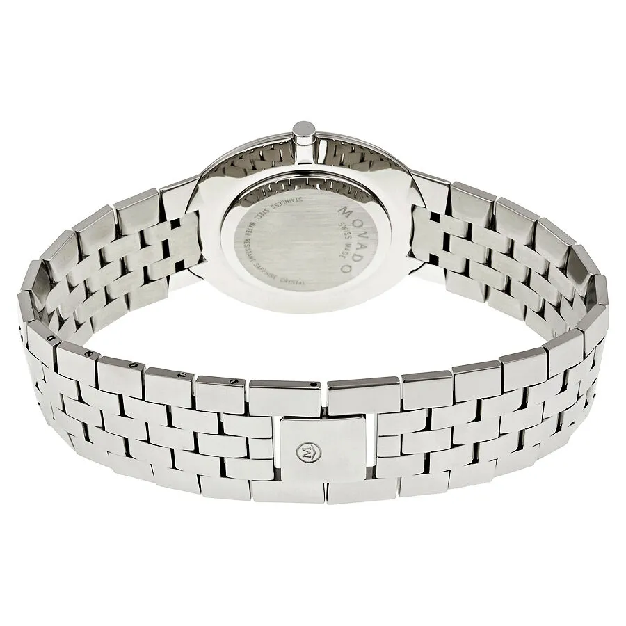 Movado Faceto Black Dial Stainless Steel Men's Watch 0606237