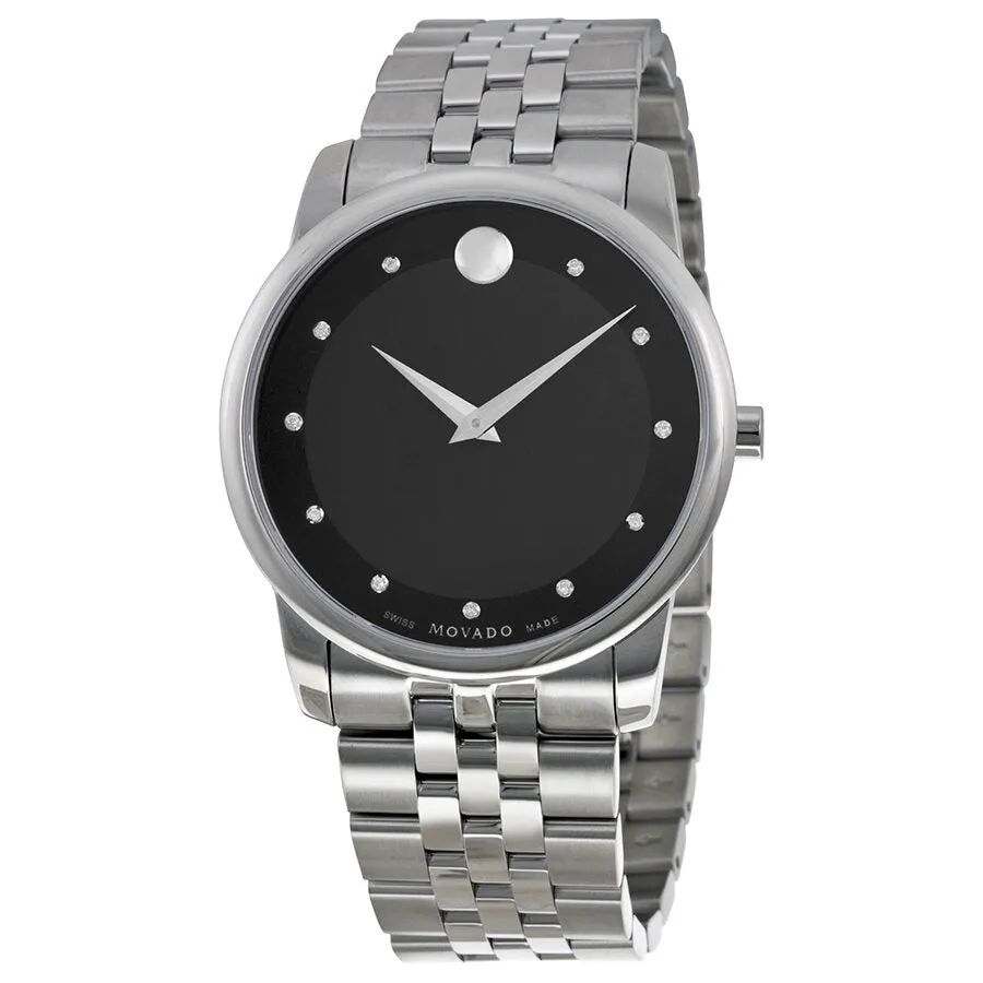 Movado Museum Classic Black Dial Stainless Steel Men's Watch 0606878