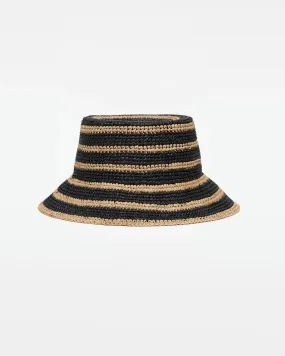 Natural-Black Isadora Hat