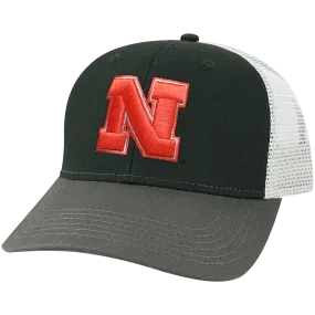 Nebraska Cornhuskers Black/Dark Grey/Silver Mid-Pro Snapback Adjustable Trucker Hat