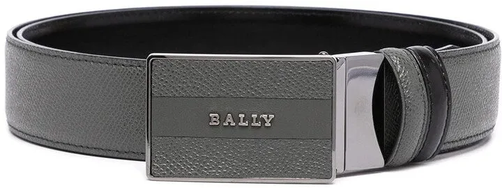 NEW Bally Oliver Men's 6232311 Grey Leather 110cm Belt MSRP $395