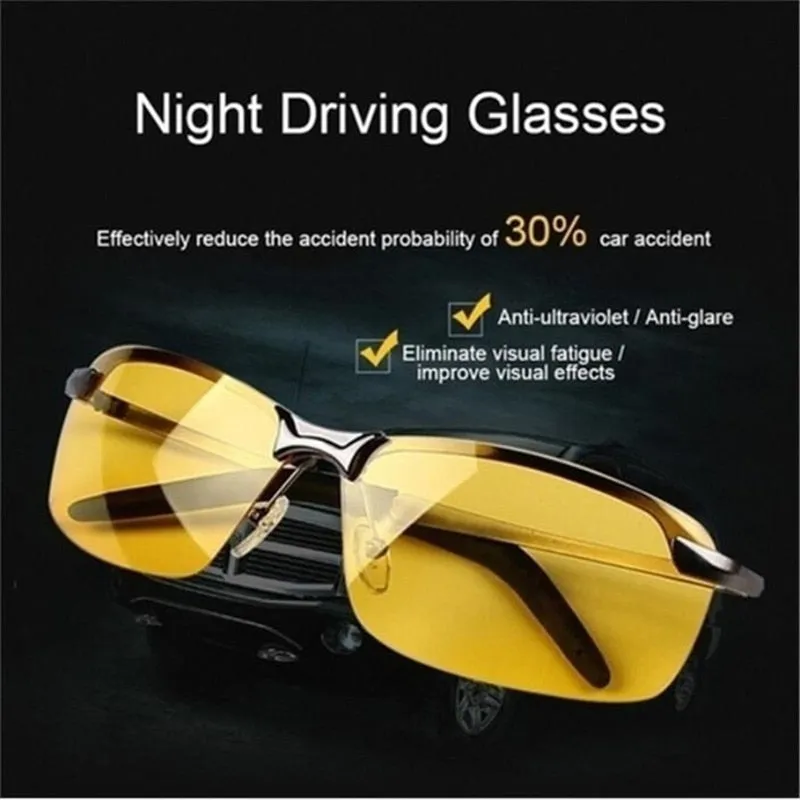 Night Vision Glasses Phototropic Polarized Sunglasses Outdoor Sport Sun Glasses Day Night Vision Driver Goggles