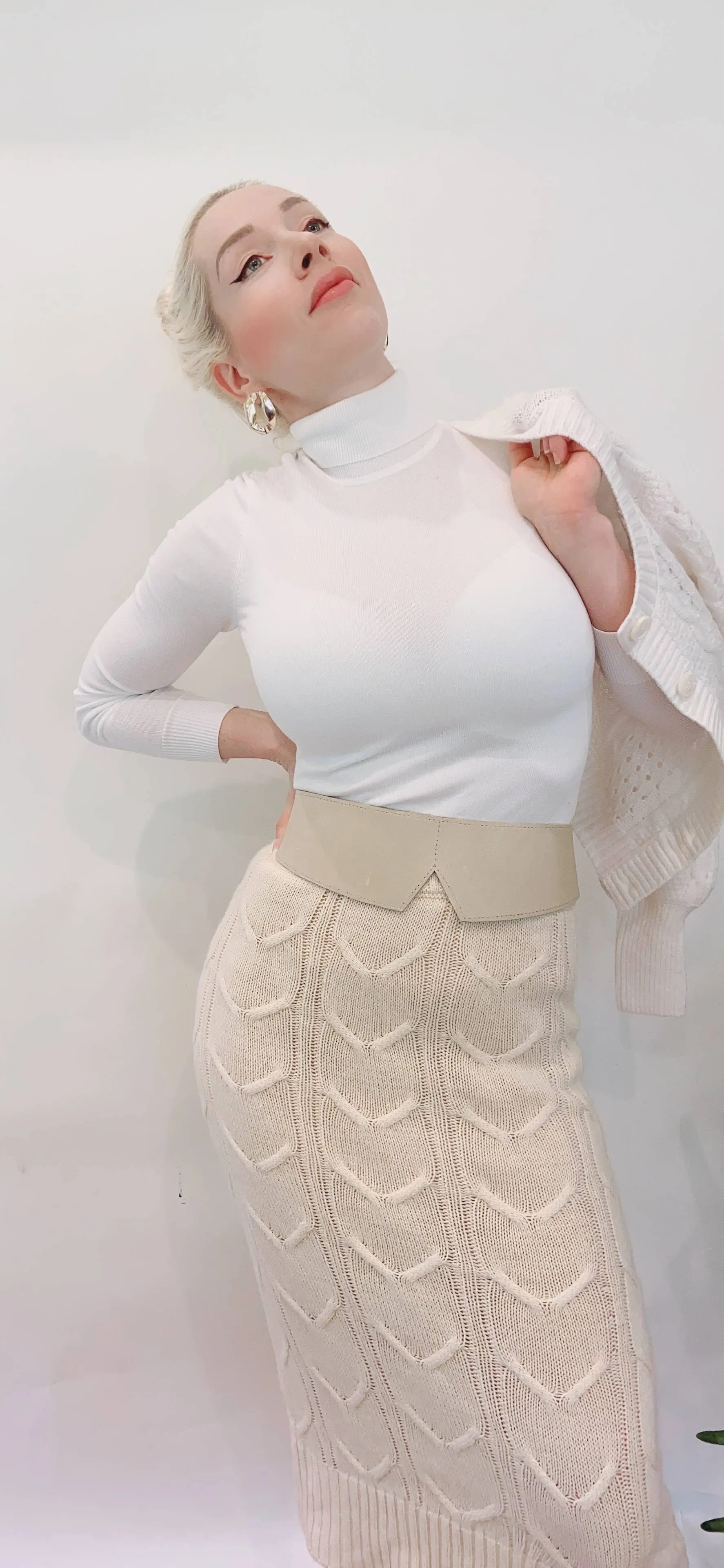 Olivia Belt - Taupe/Taupe Croco (Reversible)