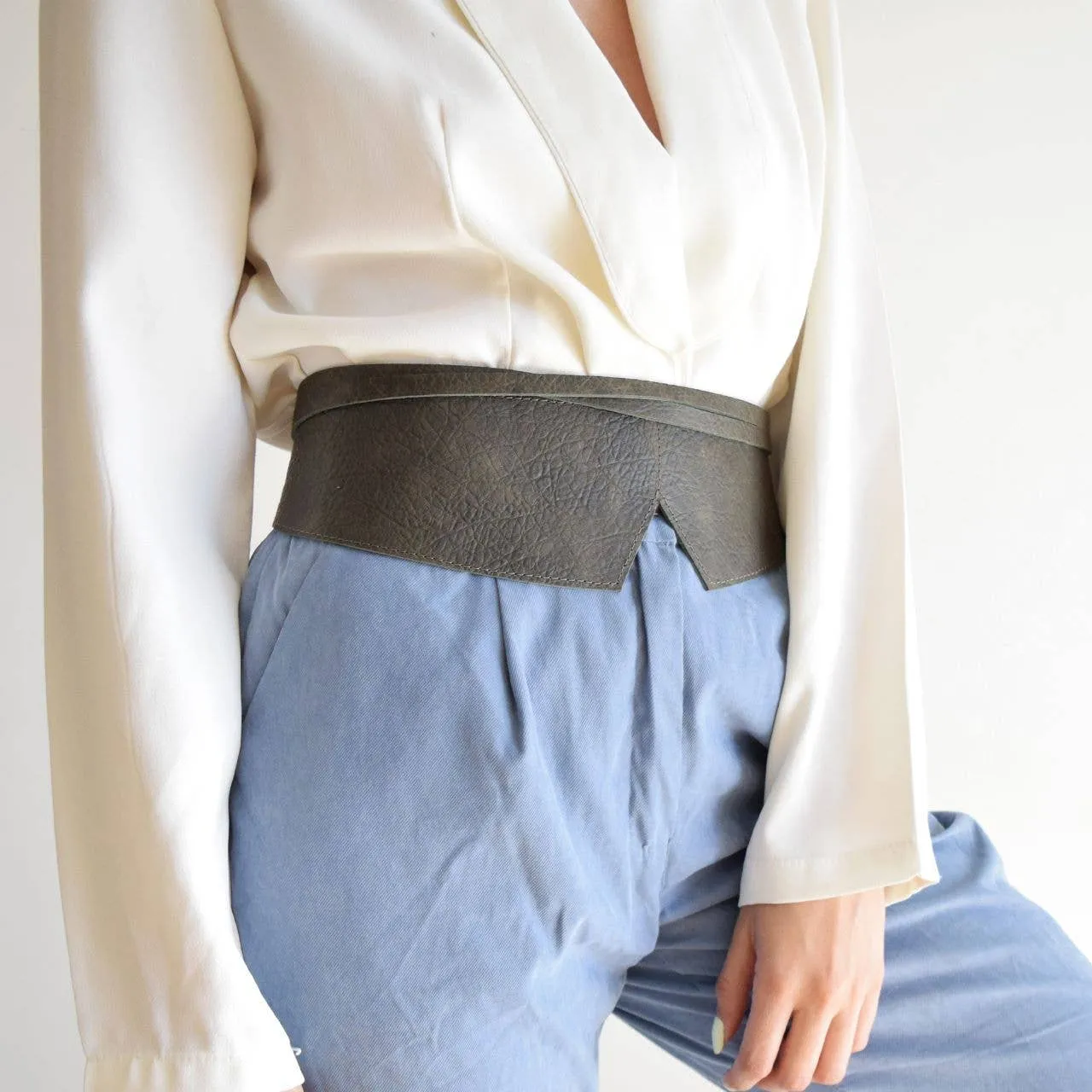 Olivia Belt - Taupe/Taupe Croco (Reversible)