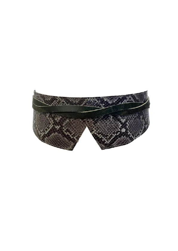Olivia Belt - Taupe/Taupe Croco (Reversible)
