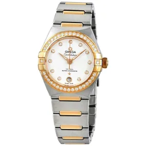 Omega Constellation Manhattan Automatic Chronometer Diamond Silver Dial Ladies Watch 131.25.29.20.52.002