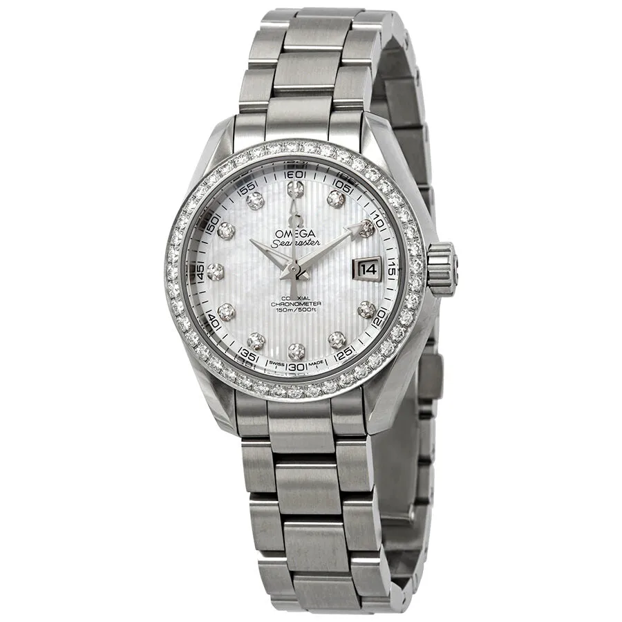 Omega Seamaster Aqua Terra Mother of Pearl Diamond Dial Automatic Ladies Watch 231.15.30.20.55.001