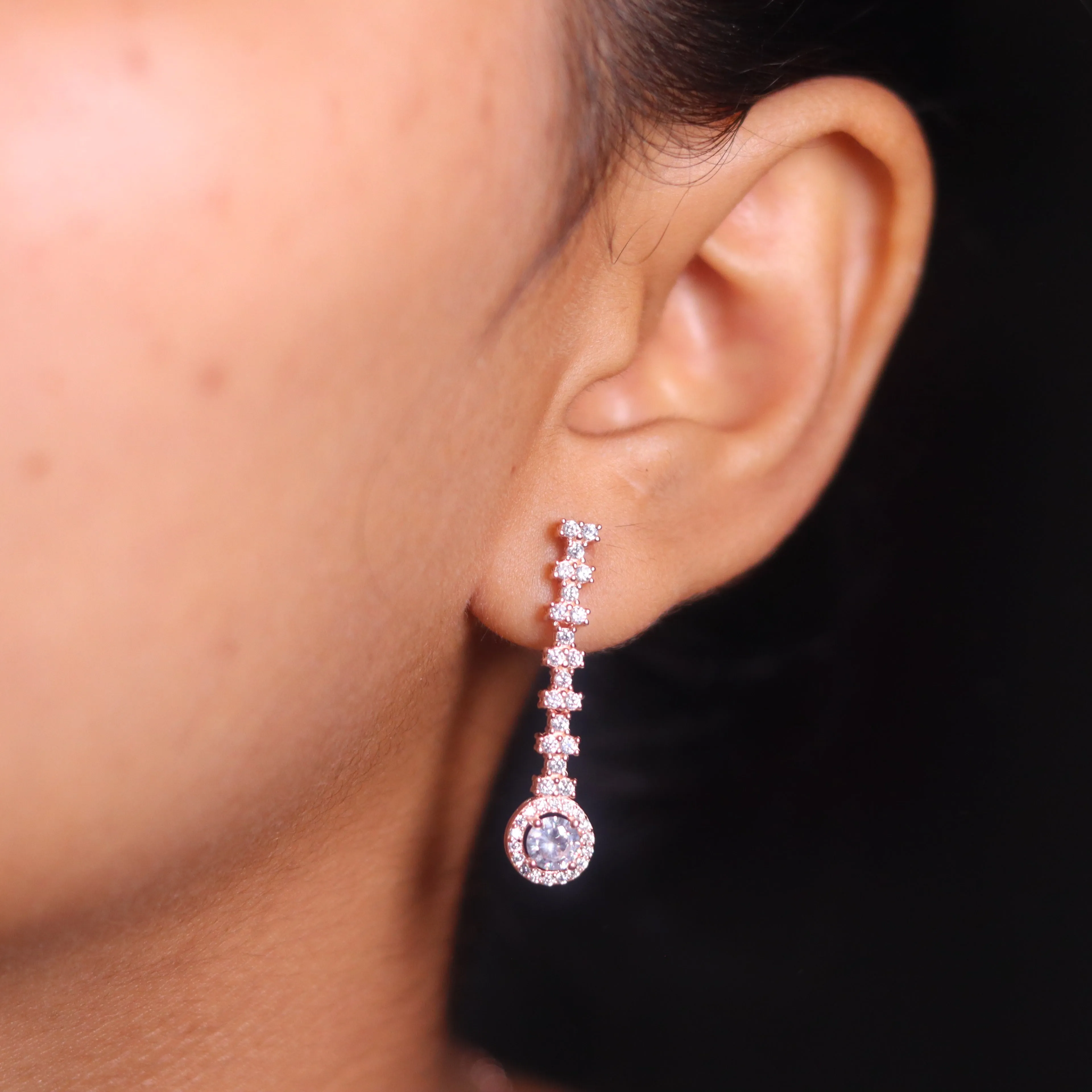 Opulent Rose Gold Silver Necklace for Her