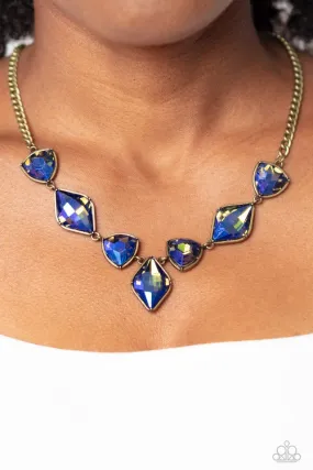 Paparazzi Necklace ~ Glittering Geometrics - Brass