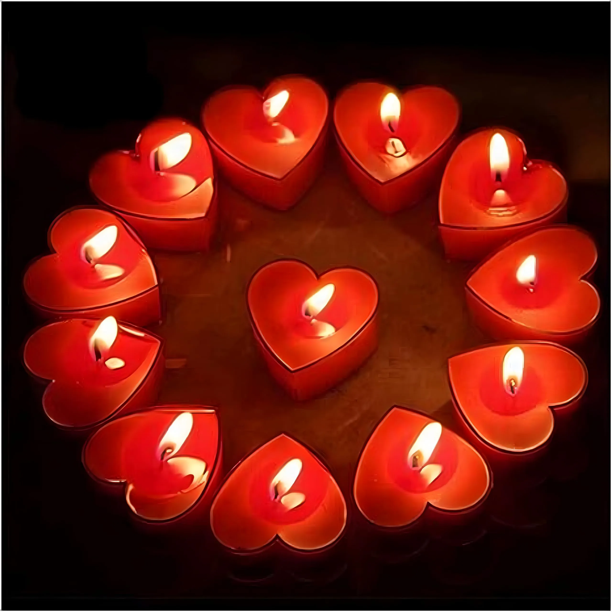 Paperholic Creations Tealight Candles, Red 50PCS - Romantic Heart-Shaped Rose Scented Candles for Anniversary Valentine's Day Wedding Birthday Christmas Decorations