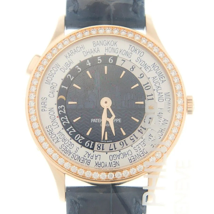 Patek Philippe Complications World Time New York Edition Automatic Diamond Blue Dial Watch 7130R-012
