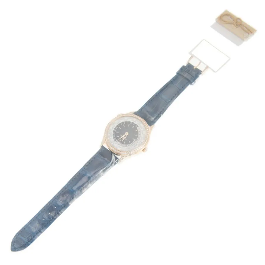 Patek Philippe Complications World Time New York Edition Automatic Diamond Blue Dial Watch 7130R-012