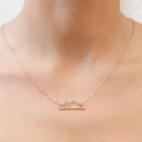 PEAK ROSE - Rose Gold Mountain Necklace