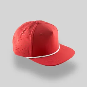 Perforated Structured Red / Silver-White Rope