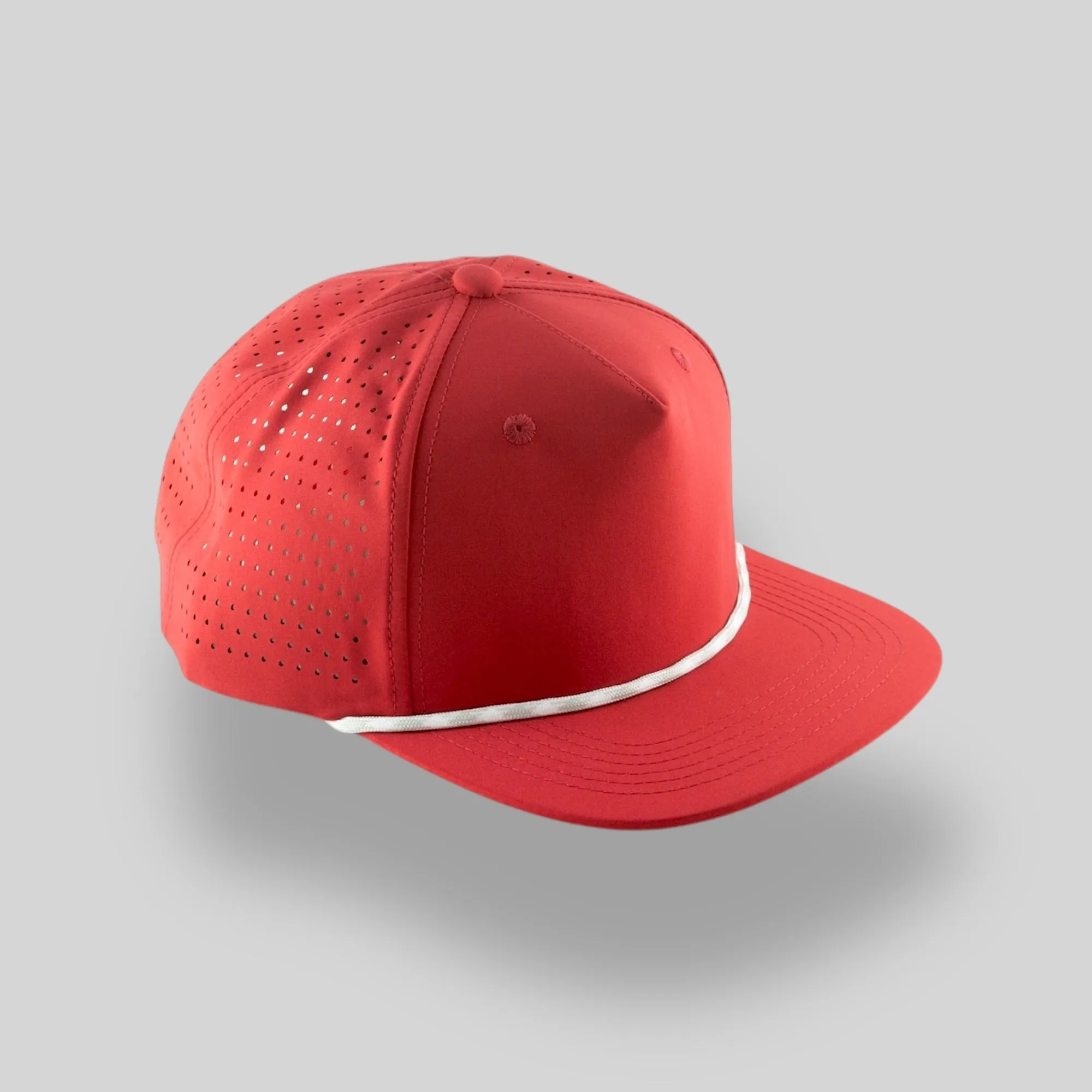 Perforated Structured Red / Silver-White Rope