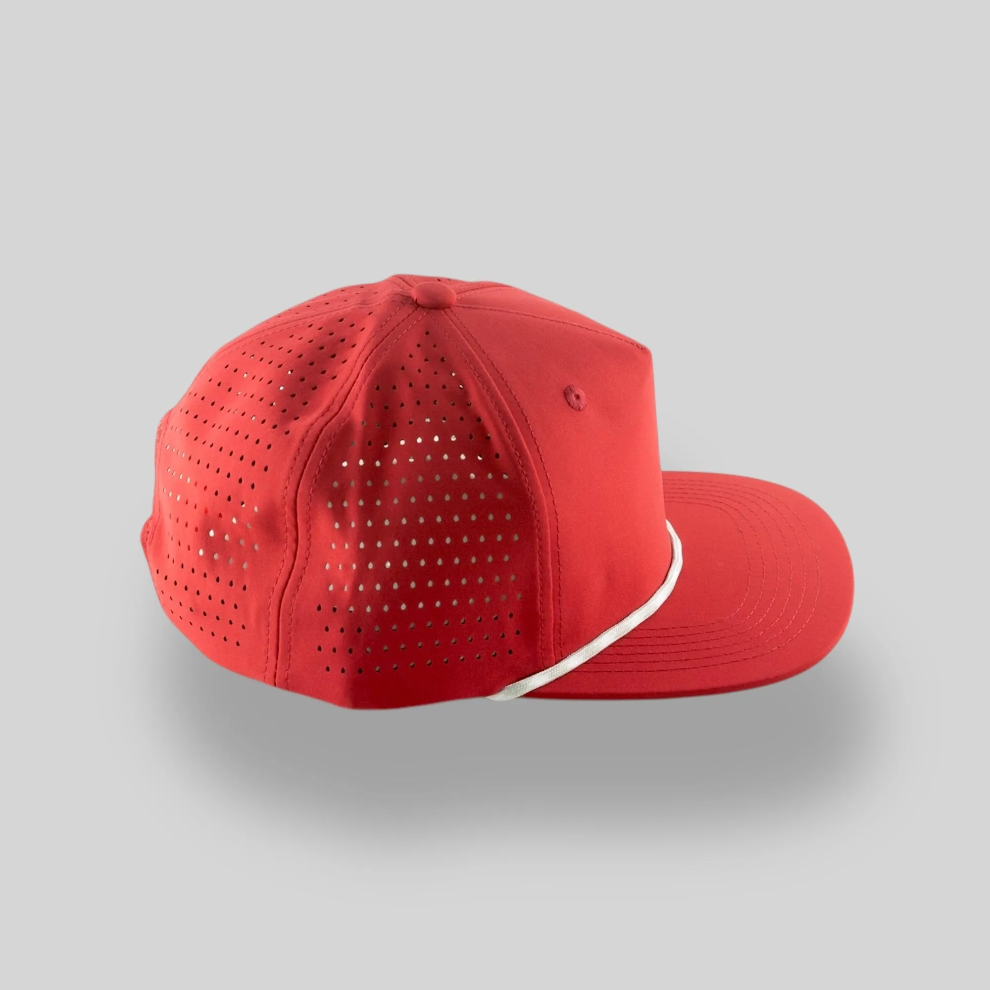 Perforated Structured Red / Silver-White Rope