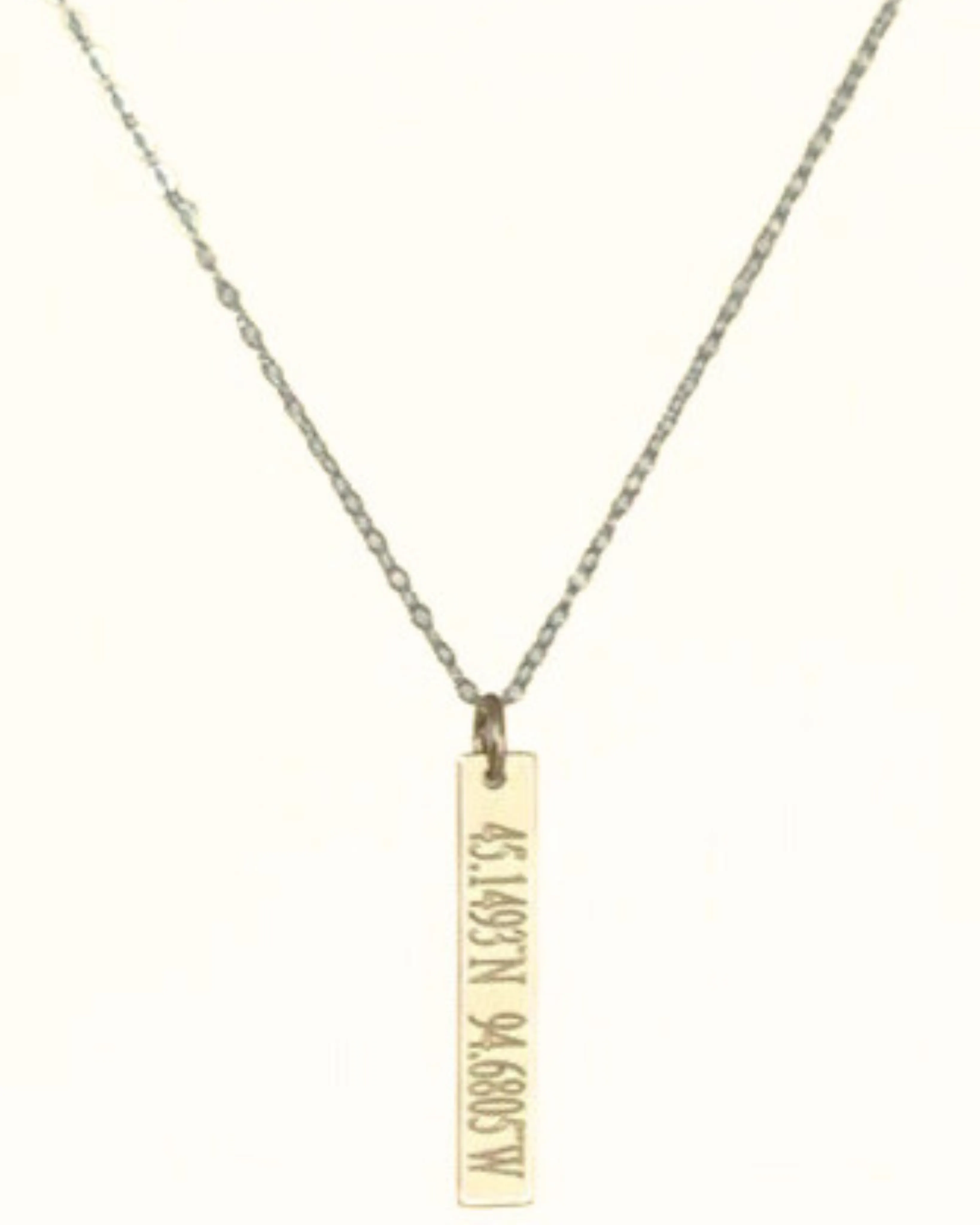 Personalized Bar Necklace - Vertical