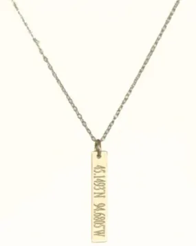 Personalized Bar Necklace - Vertical