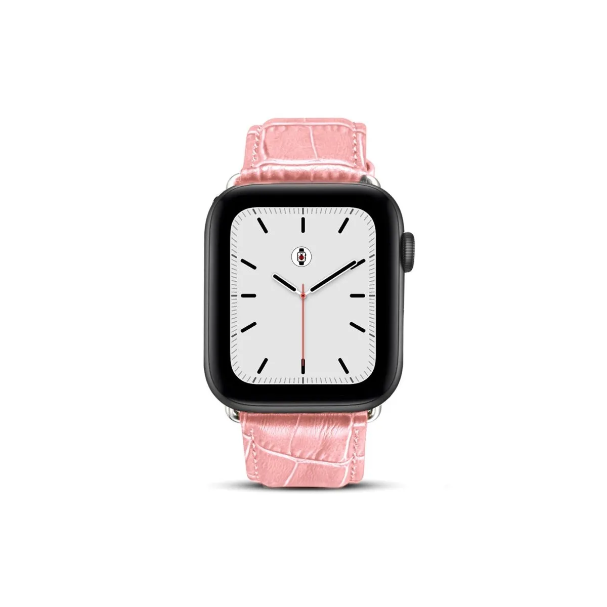 Pink Crocodile Grain Leather Band