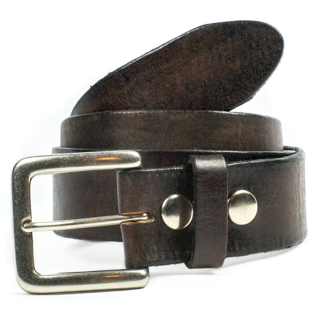 Plain brown leather belt.