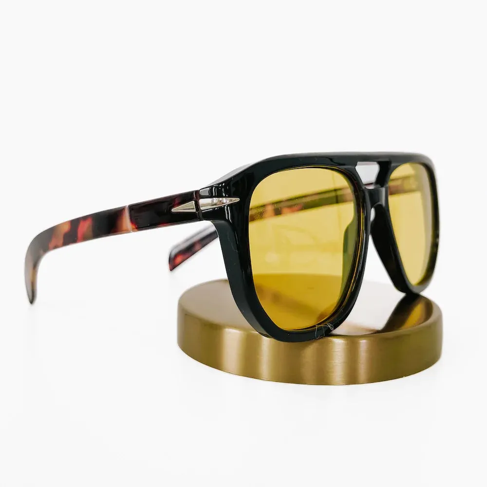 Pretty Simple Goldie Double Bridge Aviator Sunglasses