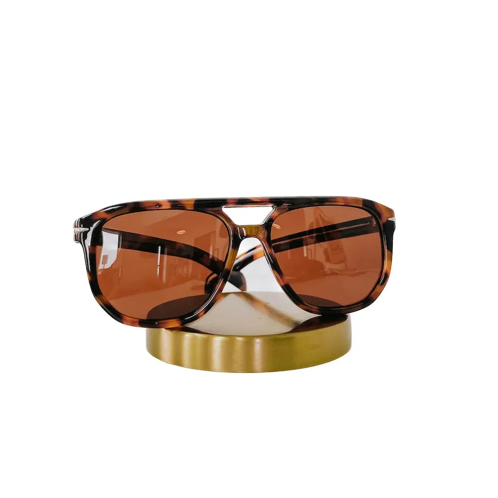 Pretty Simple Goldie Double Bridge Aviator Sunglasses