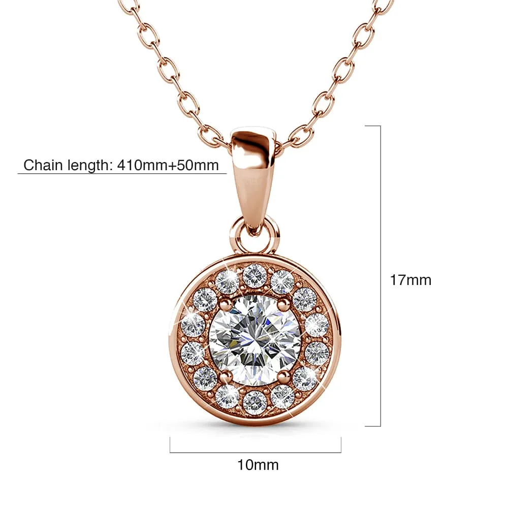 Queen of Sparkle Pendant Necklace in Rose Gold Embellished with Crystals from SWAROVSKI®
