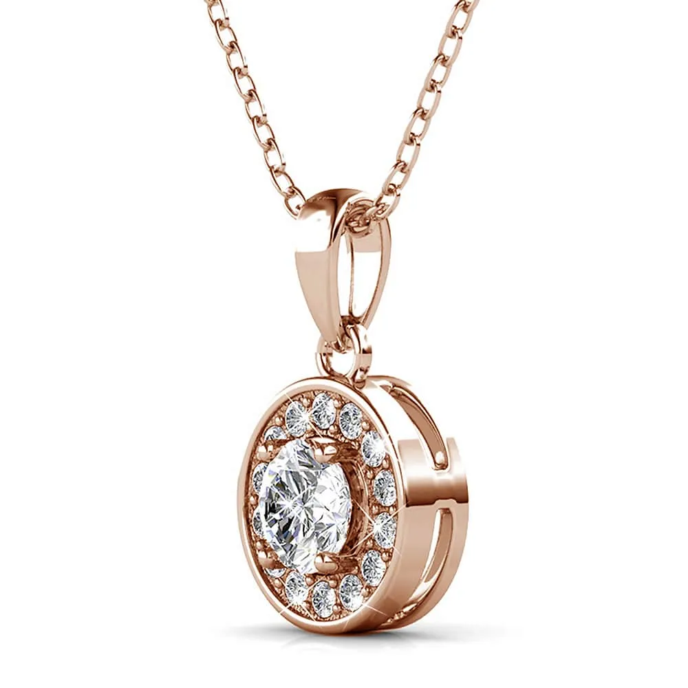 Queen of Sparkle Pendant Necklace in Rose Gold Embellished with Crystals from SWAROVSKI®