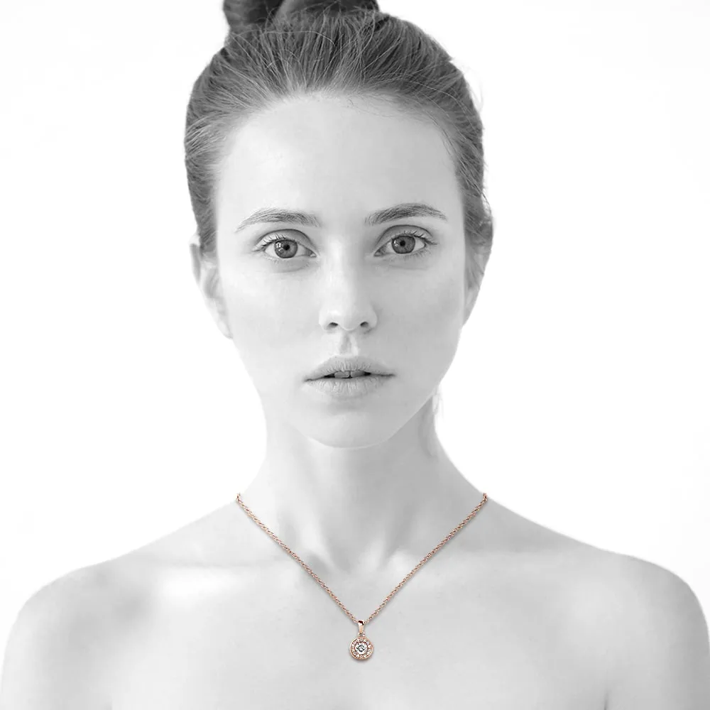 Queen of Sparkle Pendant Necklace in Rose Gold Embellished with Crystals from SWAROVSKI®