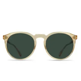 RAEN Remmy Polarized Sunglasses - Champagne Crystal/Green