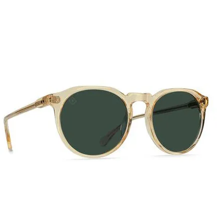 RAEN Remmy Polarized Sunglasses - Champagne Crystal/Green