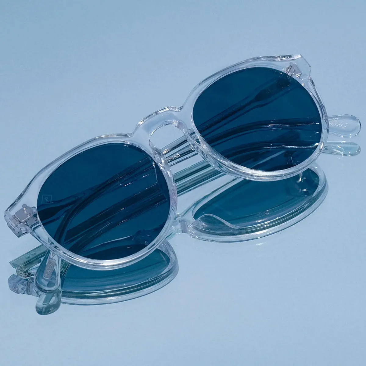 RAEN Remmy Polarized Sunglasses - Crystal Clear/Blue Smoke