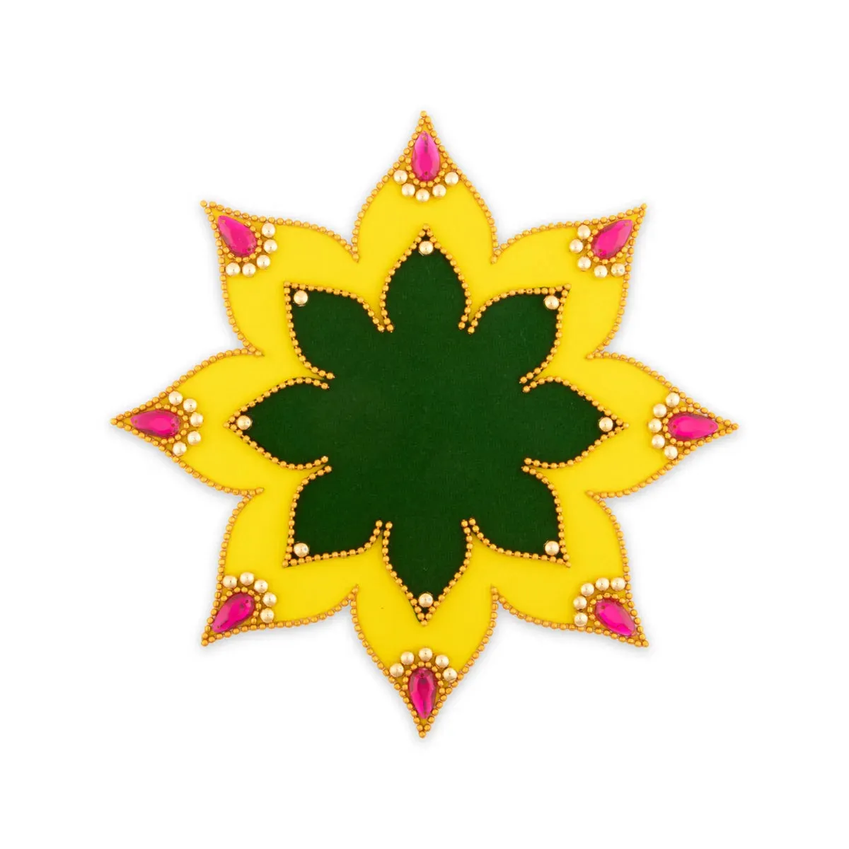 Rangoli Sticker - 8 Inches | Artificial Rangoli Design/ Kolam Stickers for Floor