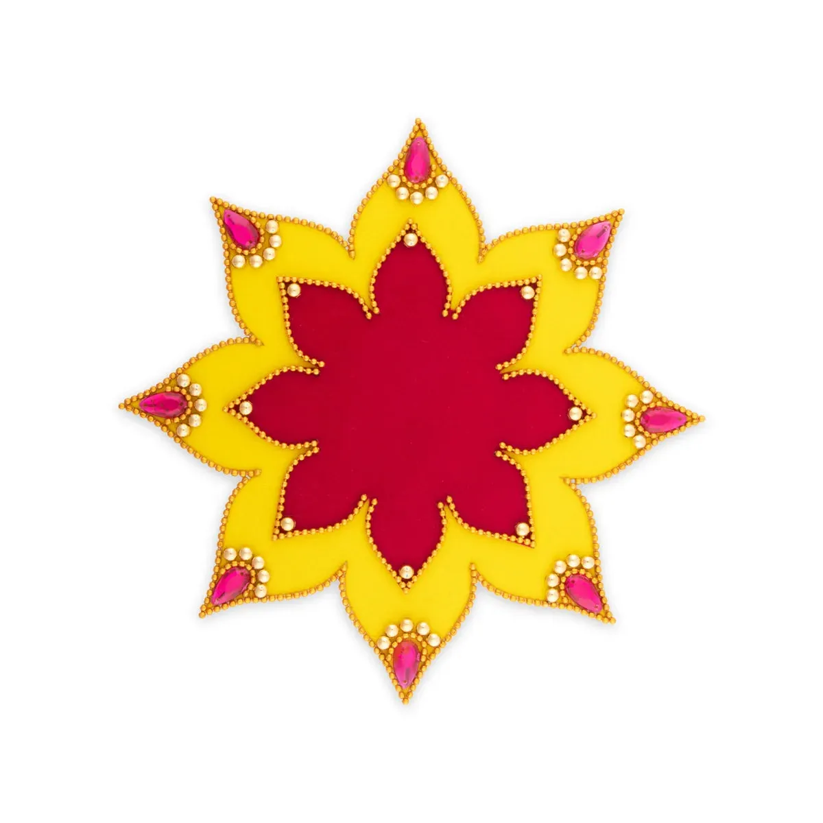 Rangoli Sticker - 8 Inches | Artificial Rangoli Design/ Kolam Stickers for Floor