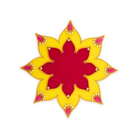 Rangoli Sticker - 8 Inches | Artificial Rangoli Design/ Kolam Stickers for Floor