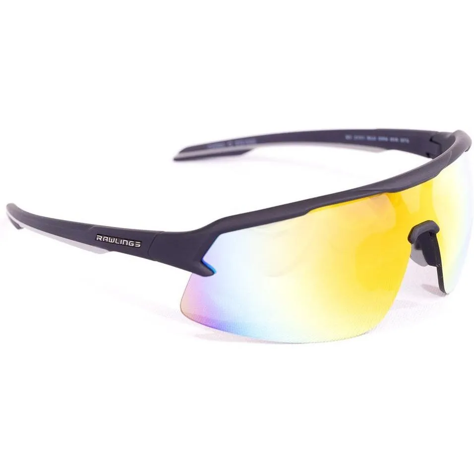 Rawlings RY2101 Youth Boys Baseball Shield Sunglasses Sport (Black/Yellow)