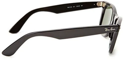 Ray-Ban, RB2140 Original Wayfarer Sunglasses, Unisex Ray-Ban Glasses, 100% UV Protection, Non-Polarized, Reduce Eye Strain, Lightweight Acetate Frame, Prescription-Ready Lenses, 54 mm Frame