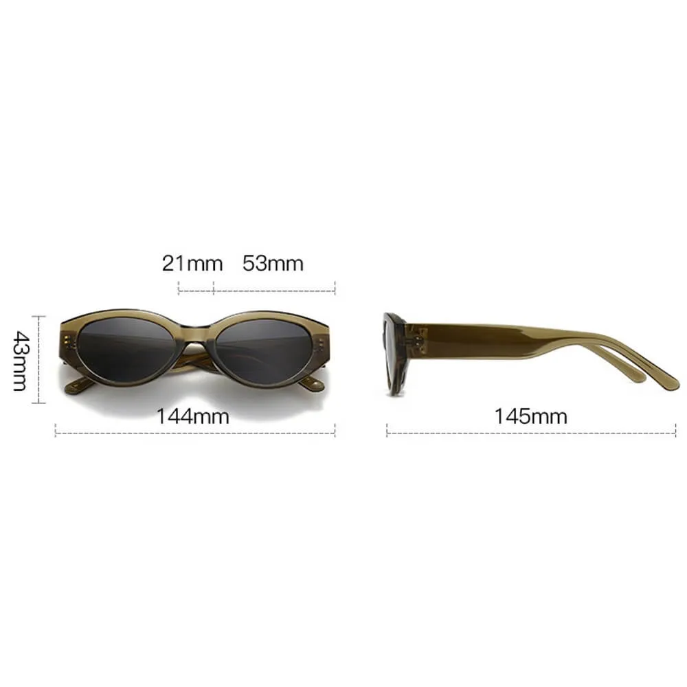 Rectangle Polarized Sunglasses Retro Square Frame UV400 Protection for Women