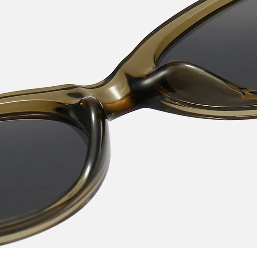 Rectangle Polarized Sunglasses Retro Square Frame UV400 Protection for Women